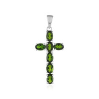 Russian Diopside Silver Pendant