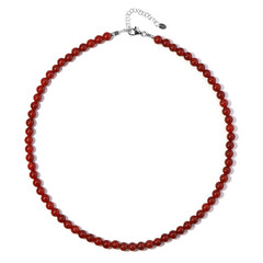 Red Onyx Silver Necklace