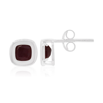 Ruby Silver Earrings