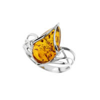 Baltic Amber Silver Ring