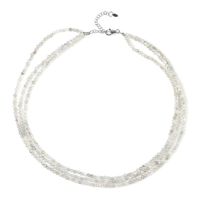 Grey Zircon Silver Necklace