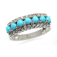 Sleeping Beauty Turquoise Silver Ring