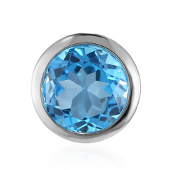 Swiss Blue Topaz Silver Pendant