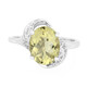 Olive Quartz Silver Ring