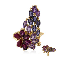 Rhodolite Silver Ring