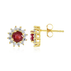 Madagascar Ruby Silver Earrings