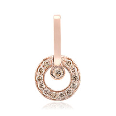 9K SI1 Argyle Rose De France Diamond Gold Pendant