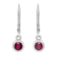 Madagascar Ruby Silver Earrings