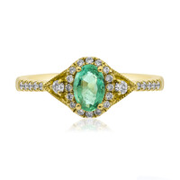 14K AAA Zambian Emerald Gold Ring (CIRARI)