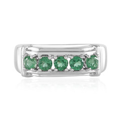 Green apatite Silver Ring
