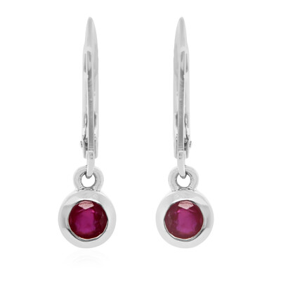 Madagascar Ruby Silver Earrings
