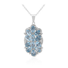 Sky Blue Topaz Silver Necklace