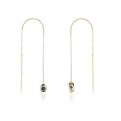 9K Brazilian Aquamarine Gold Earrings (CUSTODANA)