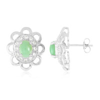 Imperial Chrysoprase Silver Earrings