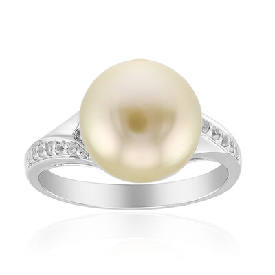 Kabira Golden South Sea Pearl Silver Ring (TPC)