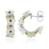 Rhodolite Silver Earrings (Gems en Vogue)