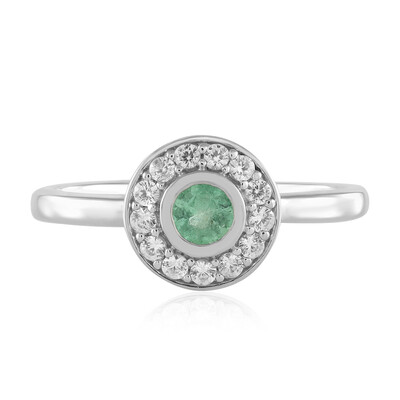Russian Emerald Silver Ring