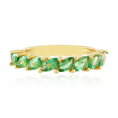 Green apatite Silver Ring