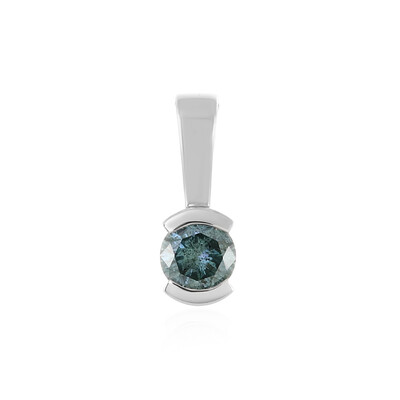 14K Sky blue I4 diamond Gold Pendant