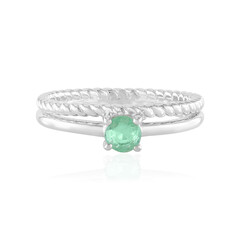 Russian Emerald Silver Ring (Adela Silber)
