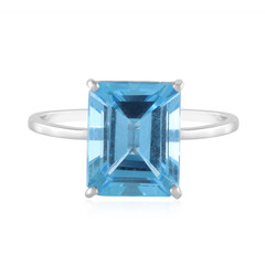 9K Swiss Blue Topaz Gold Ring