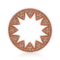 9K SI1 Argyle Rose De France Diamond Gold Pendant