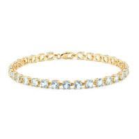 Sky Blue Topaz Silver Bracelet