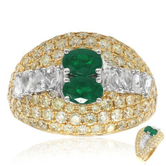 18K Colombian Emerald Gold Ring (CIRARI)