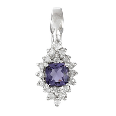 Blueberry Quartz Silver Pendant