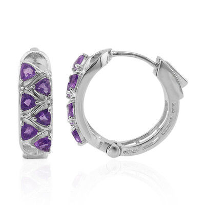 Amethyst Silver Earrings