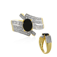 Black Tourmaline Silver Ring