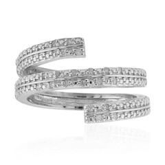 I3 (I) Diamond Silver Ring