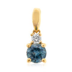 18K Montana Sapphire Gold Pendant