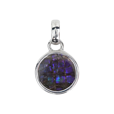 Ammolite Silver Pendant