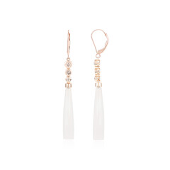 9K White Chalcedony Gold Earrings (KM by Juwelo)