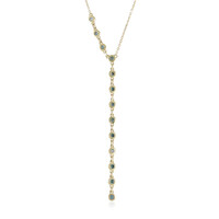9K VS1 Sky Blue Diamond Gold Necklace