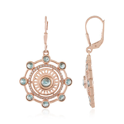 Blue Apatite Silver Earrings