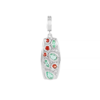 Russian Emerald Silver Pendant