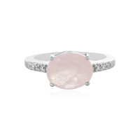 Rose Quartz Silver Ring