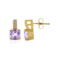 Rose de France Amethyst Silver Earrings
