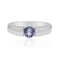 Unheated Tanzanite Silver Ring