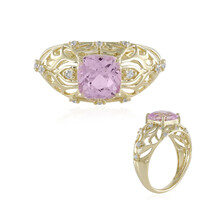 9K AAA Kunzite Gold Ring (de Melo)