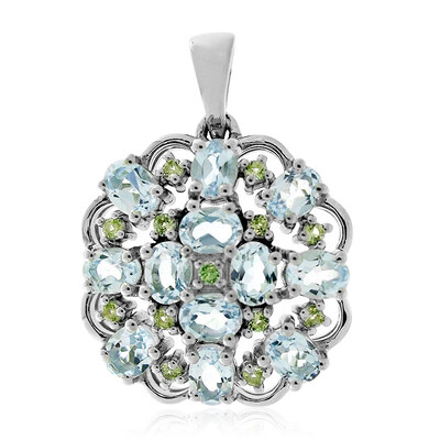Sky Blue Topaz Silver Pendant