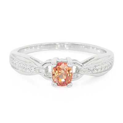Sunset Ruby Silver Ring