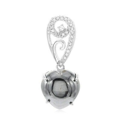 Black Hematite Silver Pendant