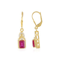 Bemainty Ruby Silver Earrings