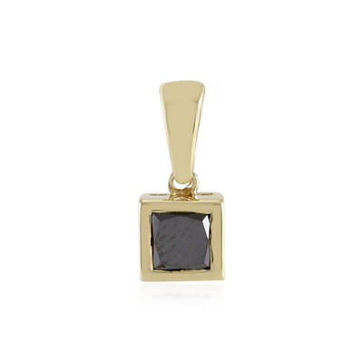 9K Black Diamond Gold Pendant