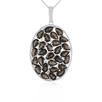 Smoky Quartz Silver Necklace