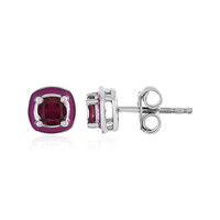 Rhodolite Silver Earrings