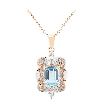 Sky Blue Topaz Silver Necklace